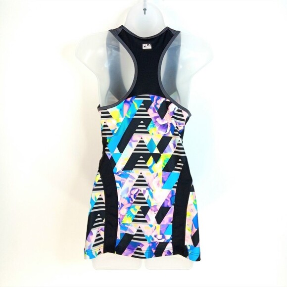 FILA Black Multicolor Women's Medium Racerback Tank Top Activewear Gym Workouts - Picture 7 of 10